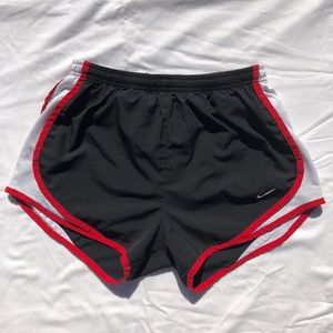 Nike Running Shorts. Black with Red stripe